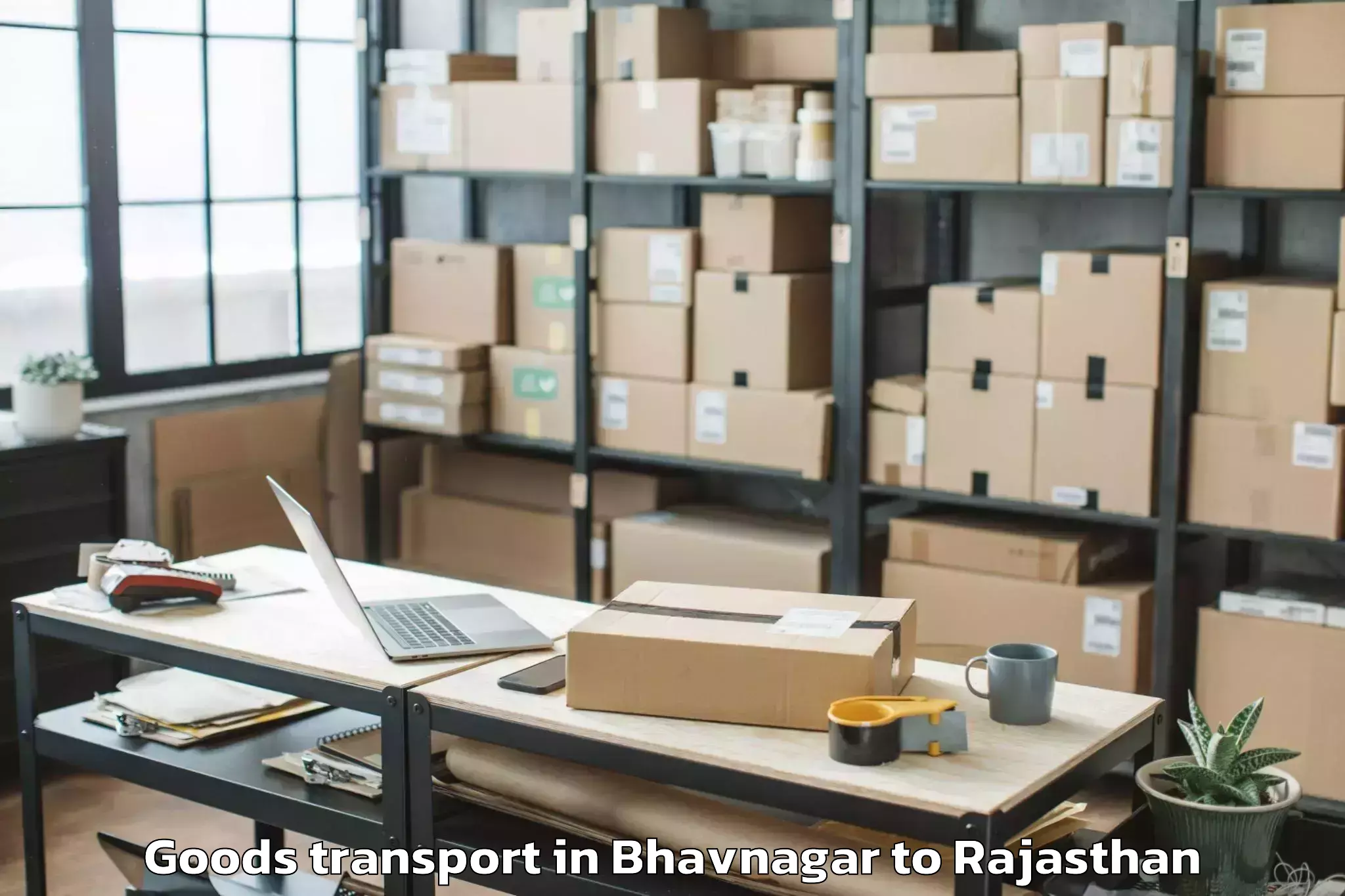 Trusted Bhavnagar to Chauth Ka Barwara Goods Transport